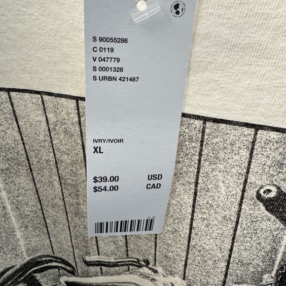 Urban Outfitters Off-White Motorcycle Graphic Tee - Picture 3 of 3